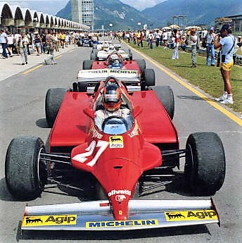  Alfa Romeo de Andrea De Cesaris. Olivetti yla Formula 1