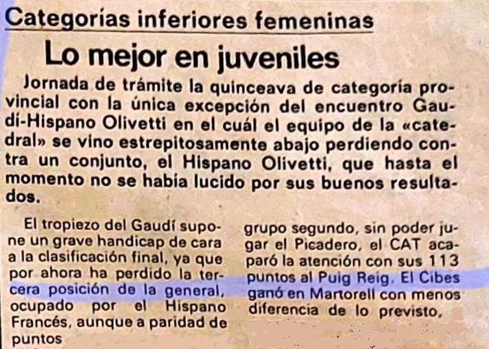 Equipo Femenino Hispano Olivetti